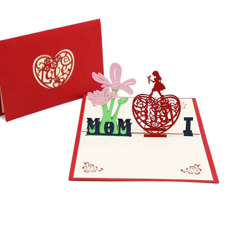 Biglietto d'auguri 3D "I Love Mom"