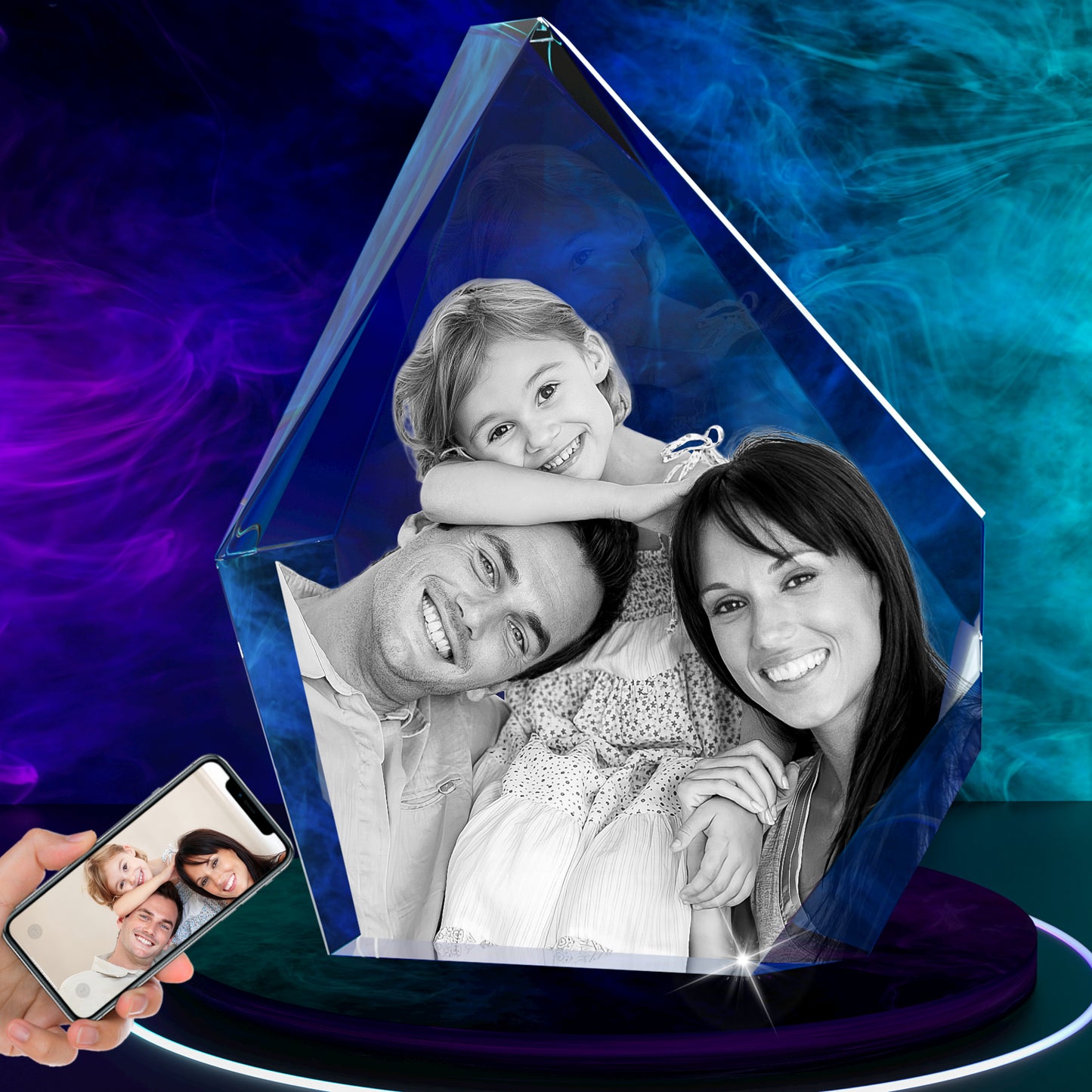 RUIOU 3D Crystal Photo Iceberg