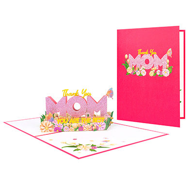 3D Thank You Mom Greeting Card