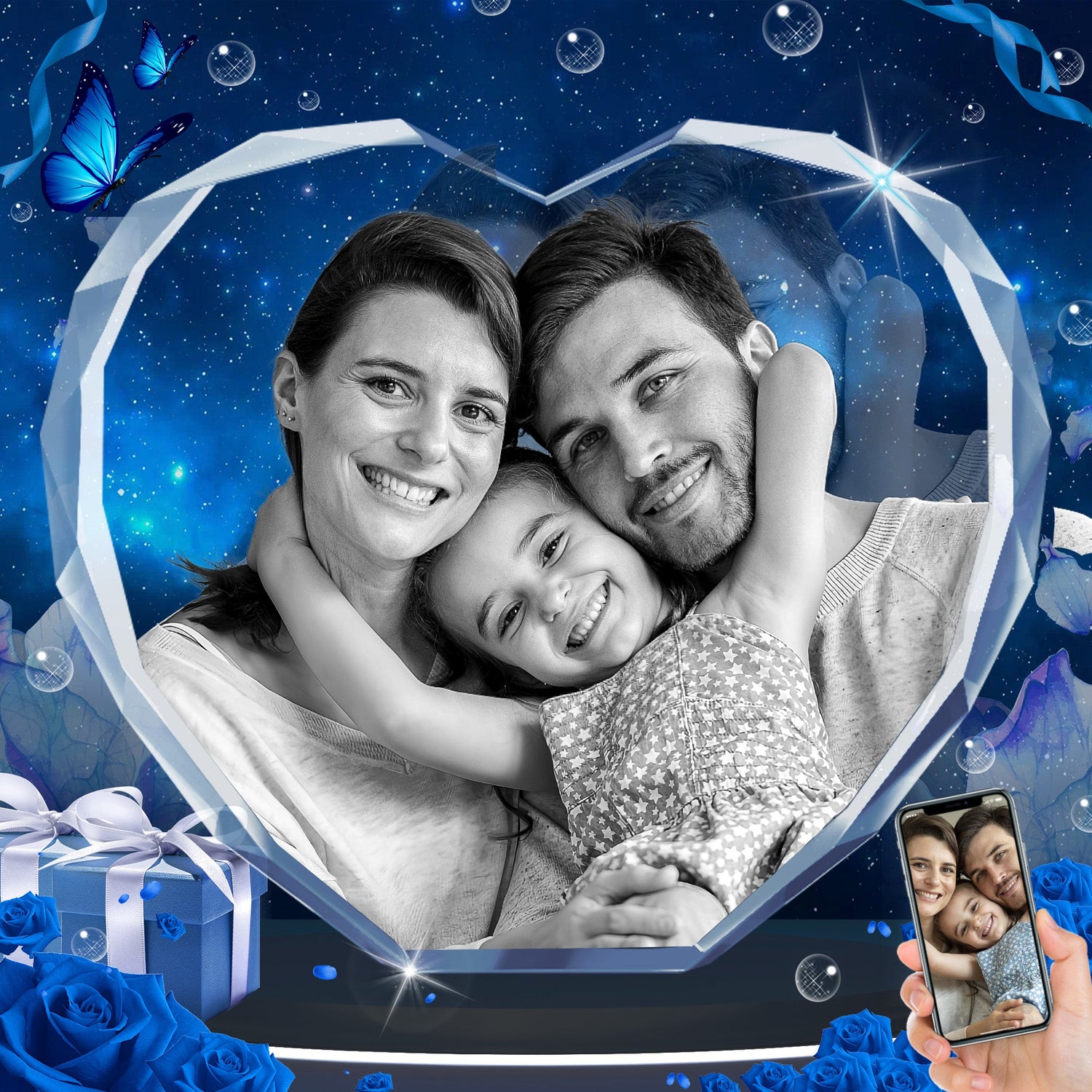 3D Crystal Photo