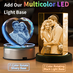 3D Crystal Photo Heart