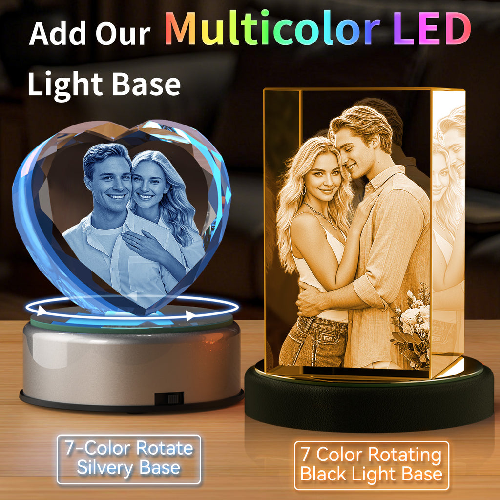 RUIOU 3D Crystal Photo Cube Portrait