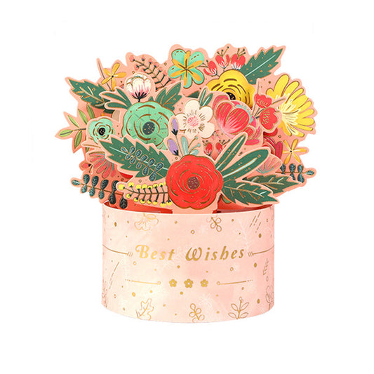 3D Flower Basket Greeting Card