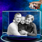 3D Crystal Photo Cube Landscape