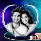 RUIOU 3D Crystal Photo Heart