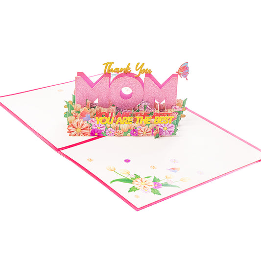 Biglietto di auguri 3D per ringraziare la mamma