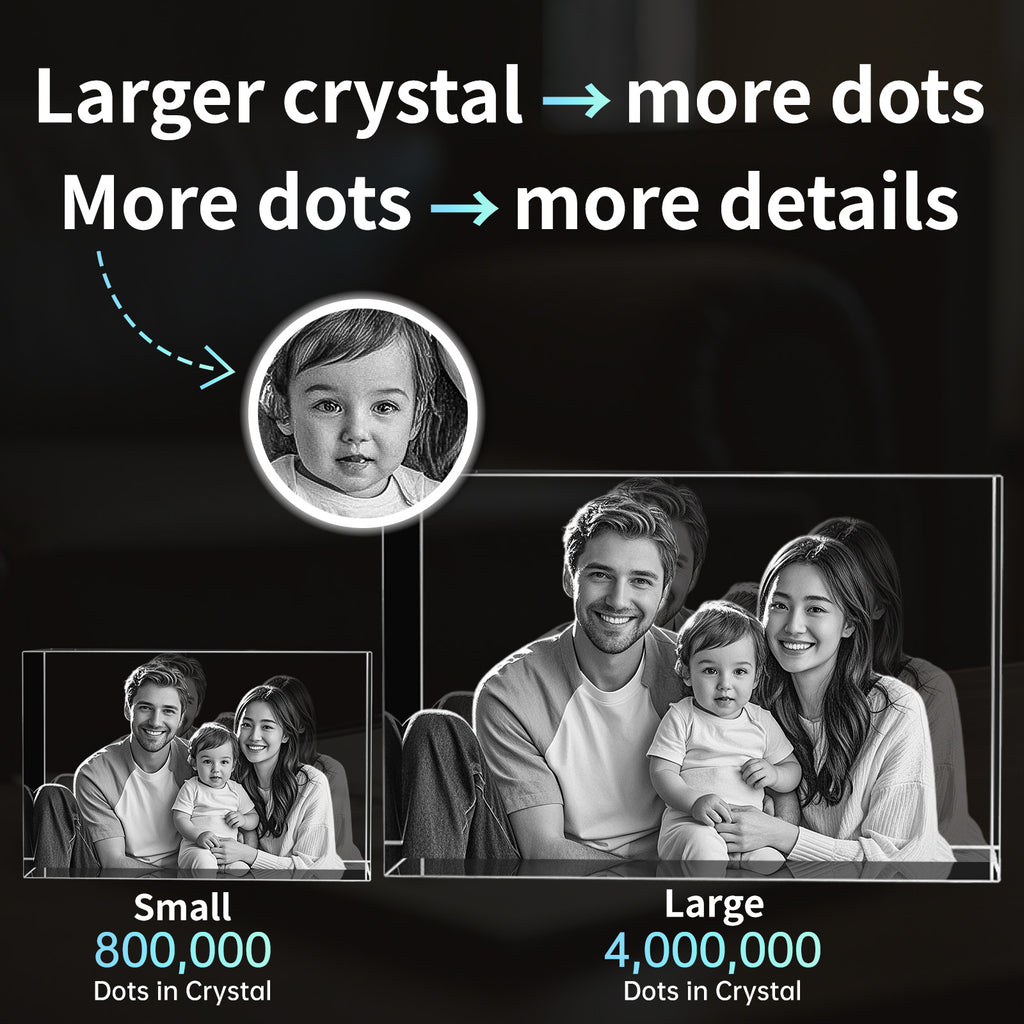 RUIOU 3D Crystal Photo Cube Landscape