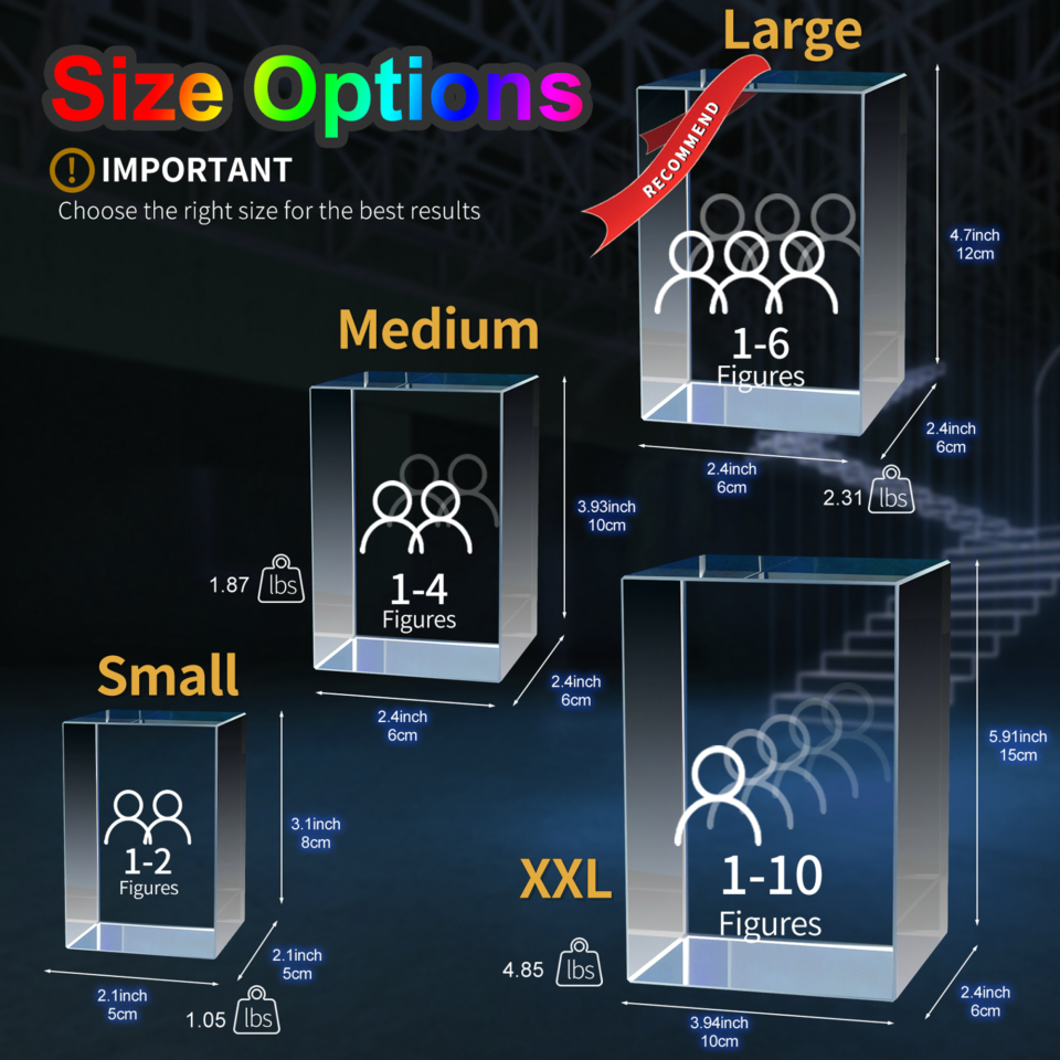 3D Crystal Photo Cube Portrait