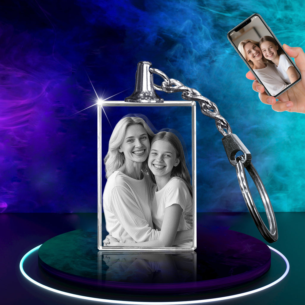 Rectangular Crystal Keychain