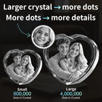 RUIOU 3D Crystal Photo Heart