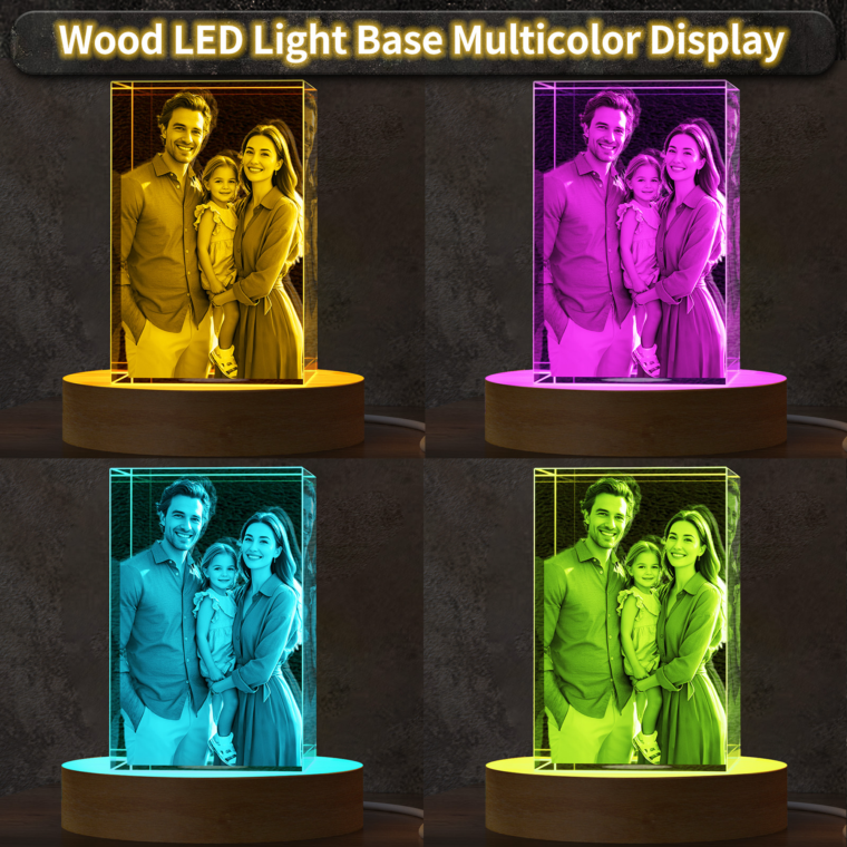 3D Crystal Photo Cube Portrait
