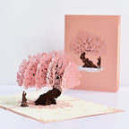 3D Cherry Blossom Tree Greeting Card