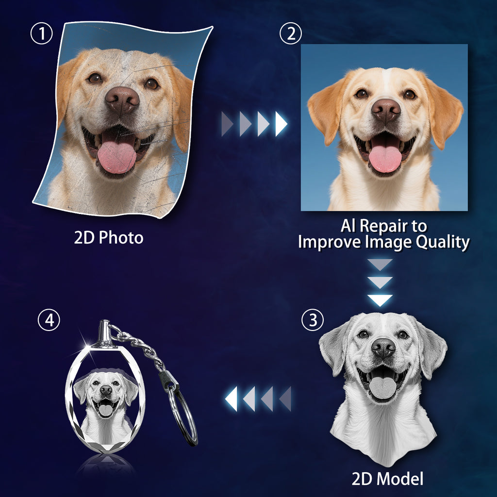 Rectangular Crystal Keychain