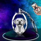 Oval Crystal Keychain