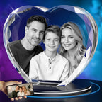 3D Crystal Photo Heart