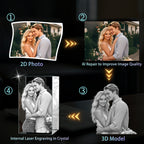 RUIOU 3D Crystal Photo Cube Portrait