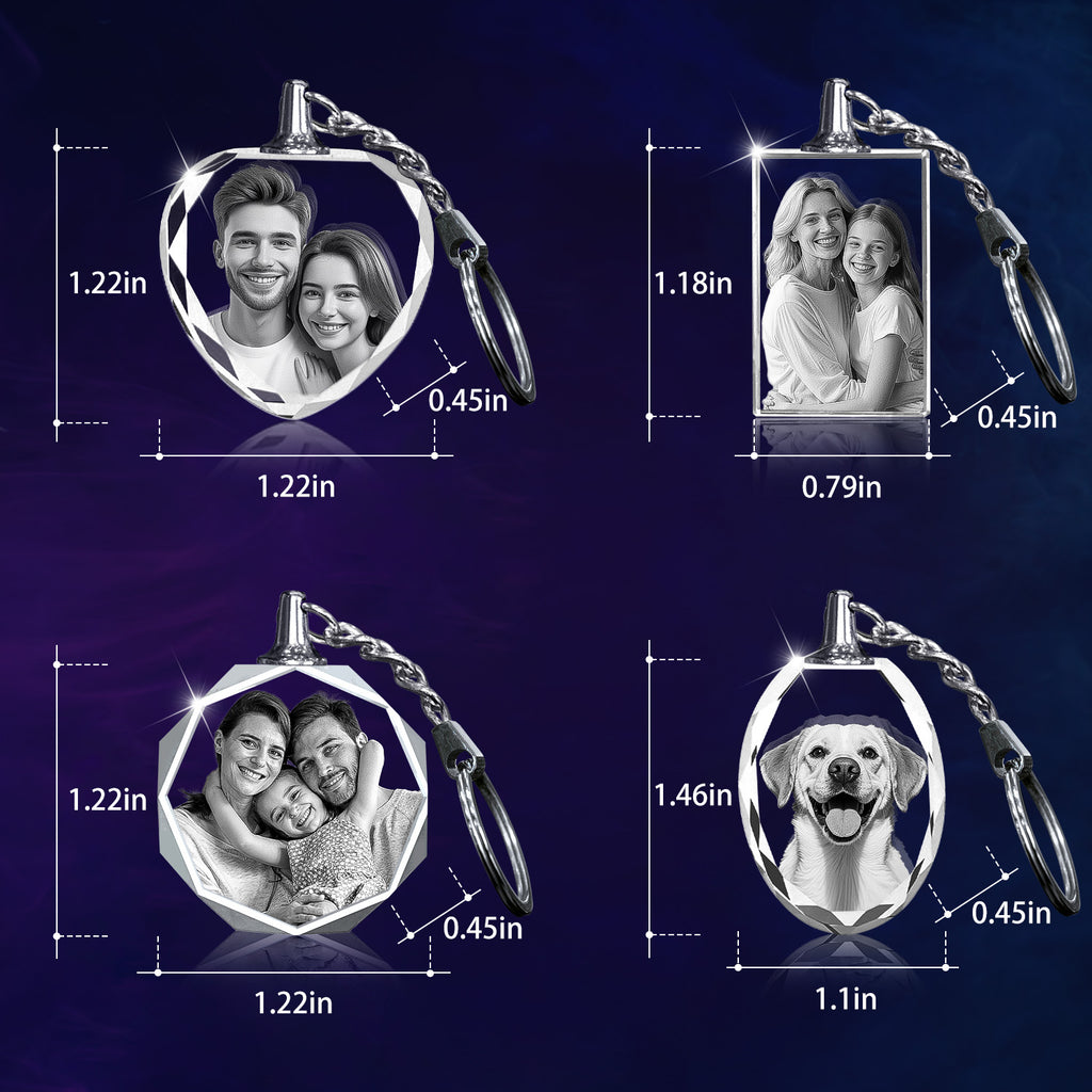 Rectangular Crystal Keychain