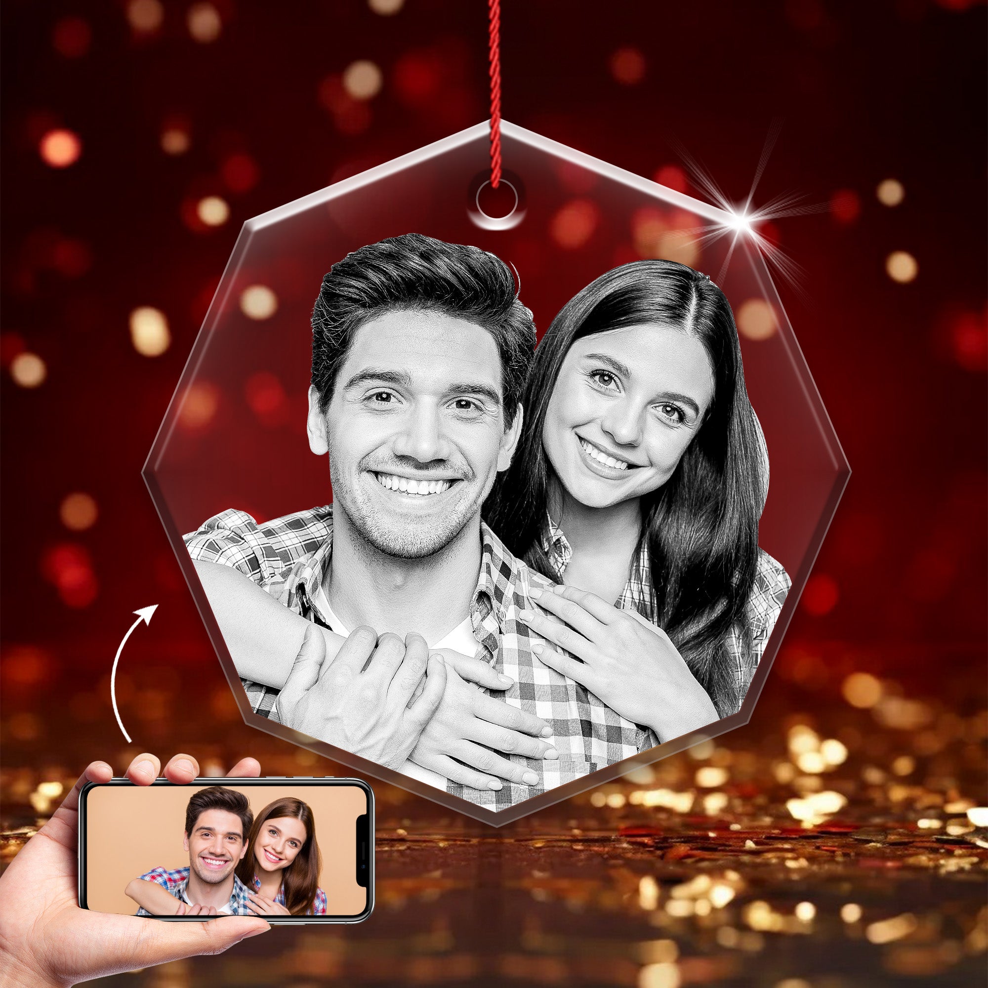 Crystal Ornament, Crystal Keepsake,Round Crystal Ornament