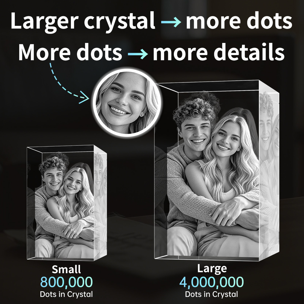 3D Crystal Photo Cube Portrait