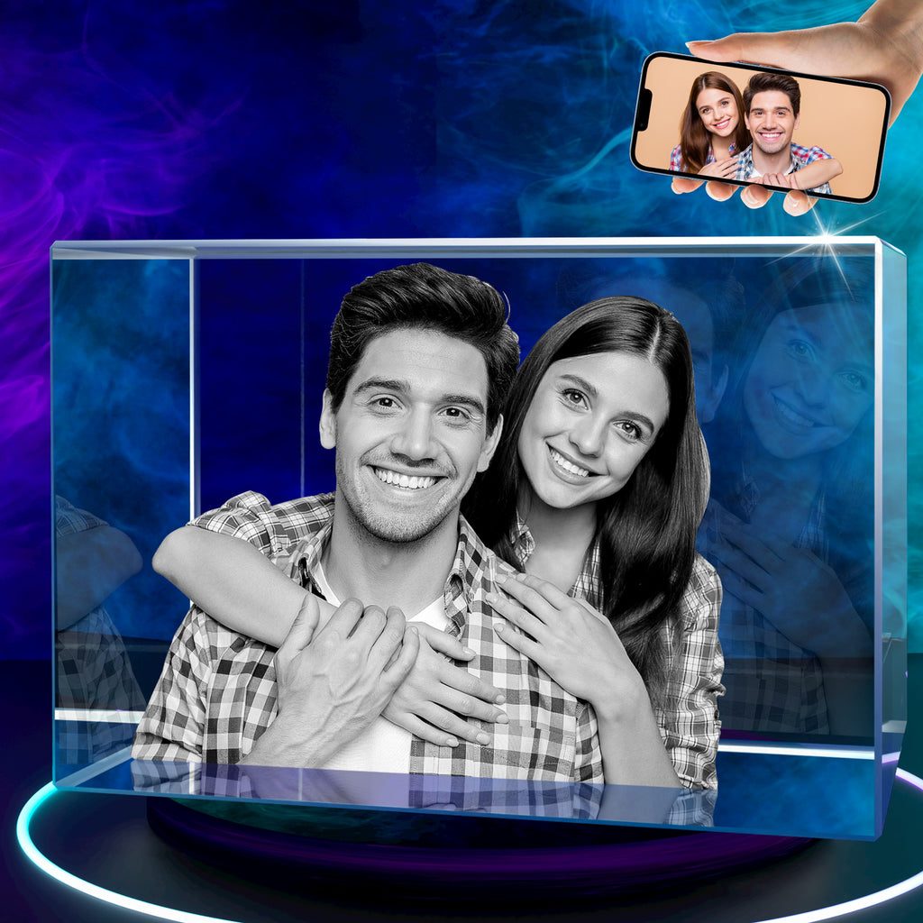 RUIOU 3D Crystal Photo Cube Landscape