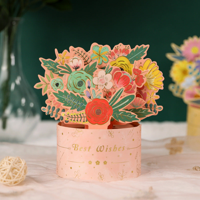 3D Flower Basket Greeting Card