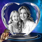 3D Crystal Photo Heart