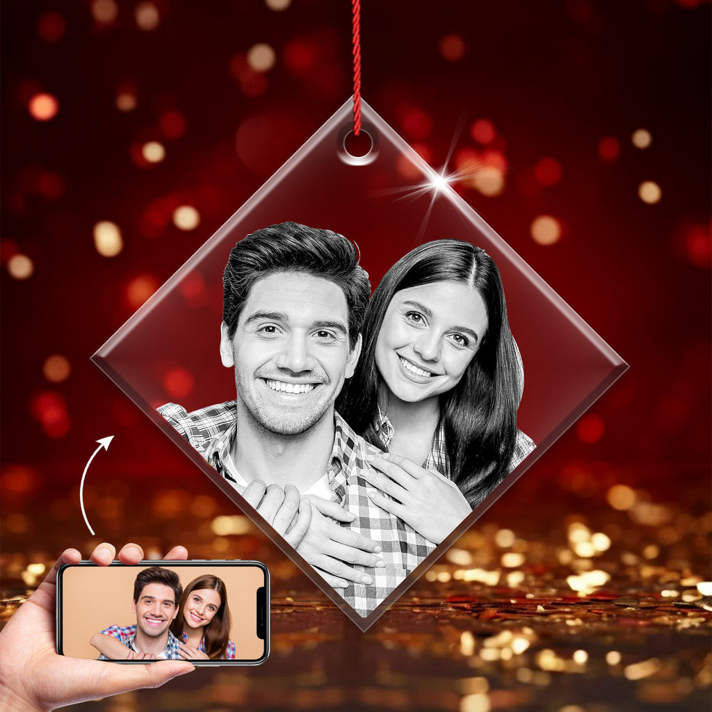 Crystal Ornament, Crystal Keepsake,Quadrangle Crystal Ornament